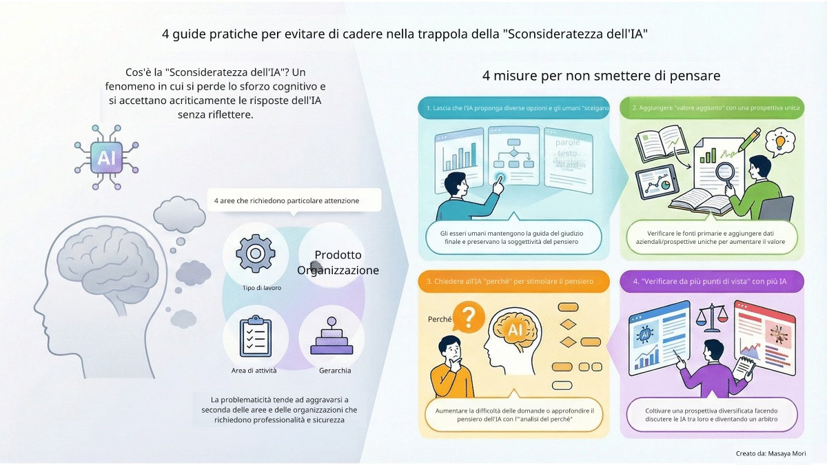 Pensiero e IA - Quattro guide pratiche per evitare la trappola del pensiero superficiale indotto dall’IA